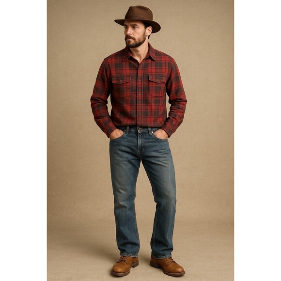 Roebuck & Co Men’s Jeans 30x32 Bootcut Medium Wash Denim Vintage Look Heritage C - Picture 1 of 14